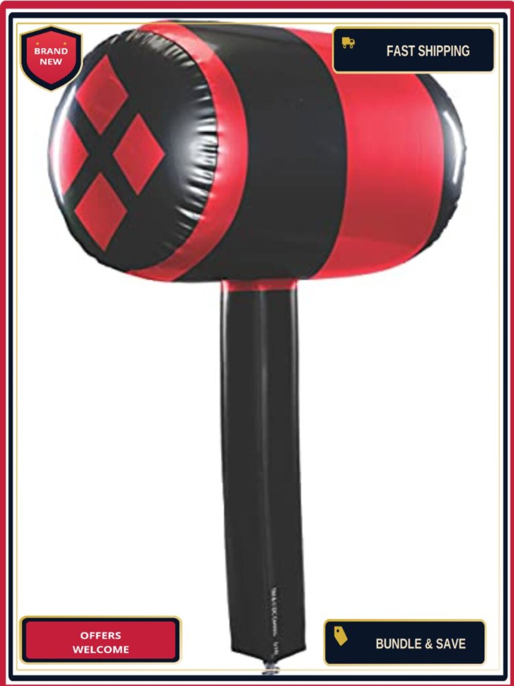 Rubies Harley Quinn Inflatable Mallet Costume Accessory Officially Licensed